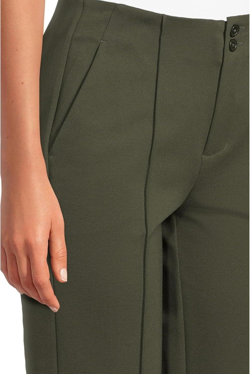 image:imageLiverpool Womens MidRise Double Button TrouserOlive Branch
