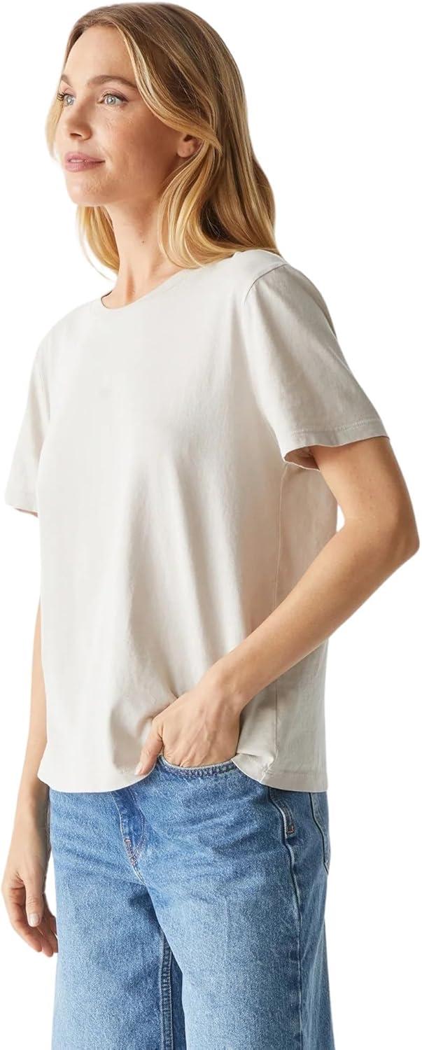 image:imageMichael Stars Womens Becca Short Sleeve Crew Neck TeeCement