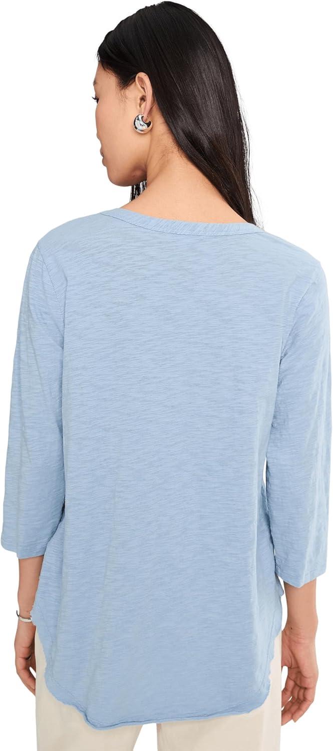 image:imageModODoc Womens 34 Sleeve VNeck Curved Hem Tee ShirtFrost