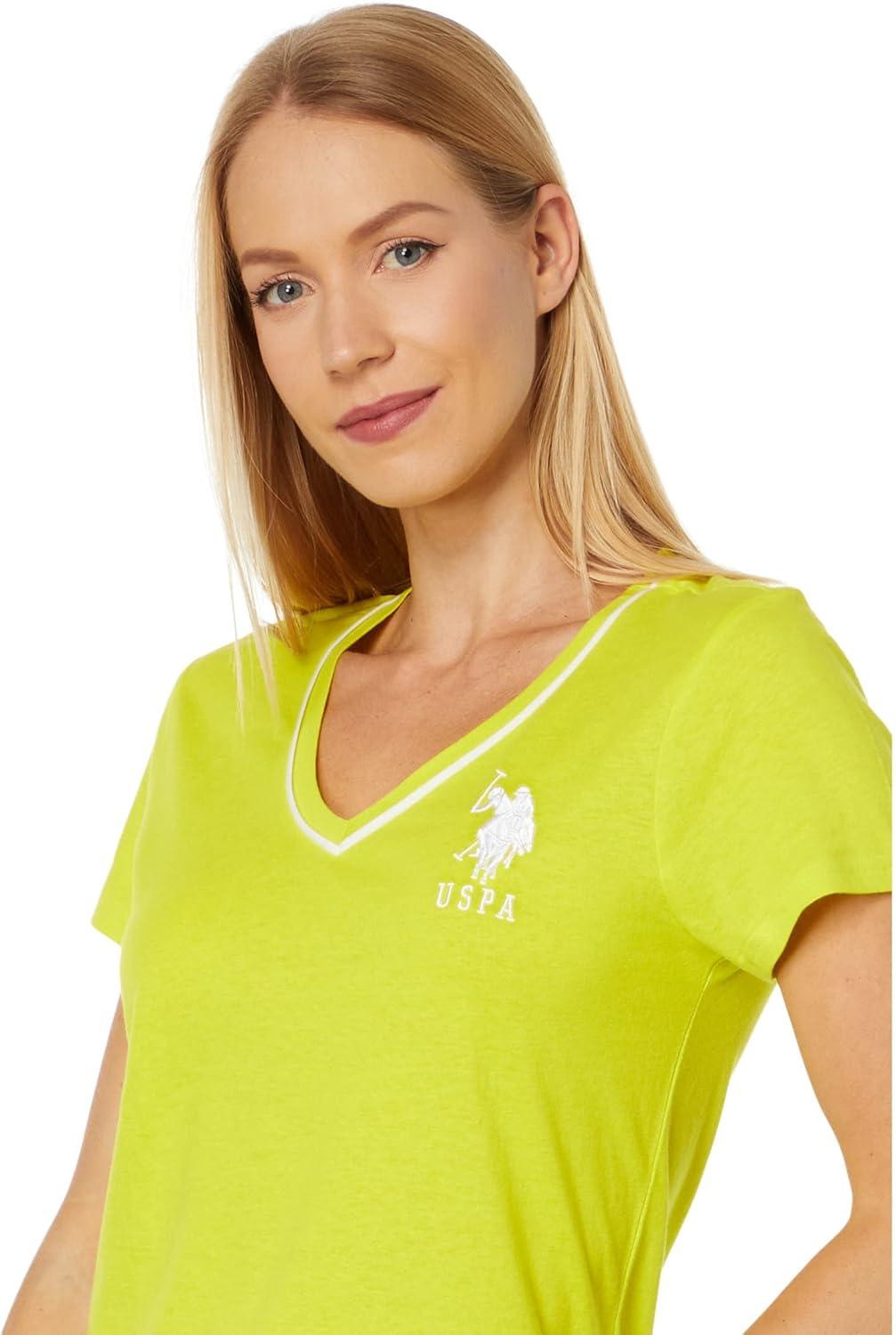 image:imageNeon VNeck Tee by US Polo AssnElectric Green