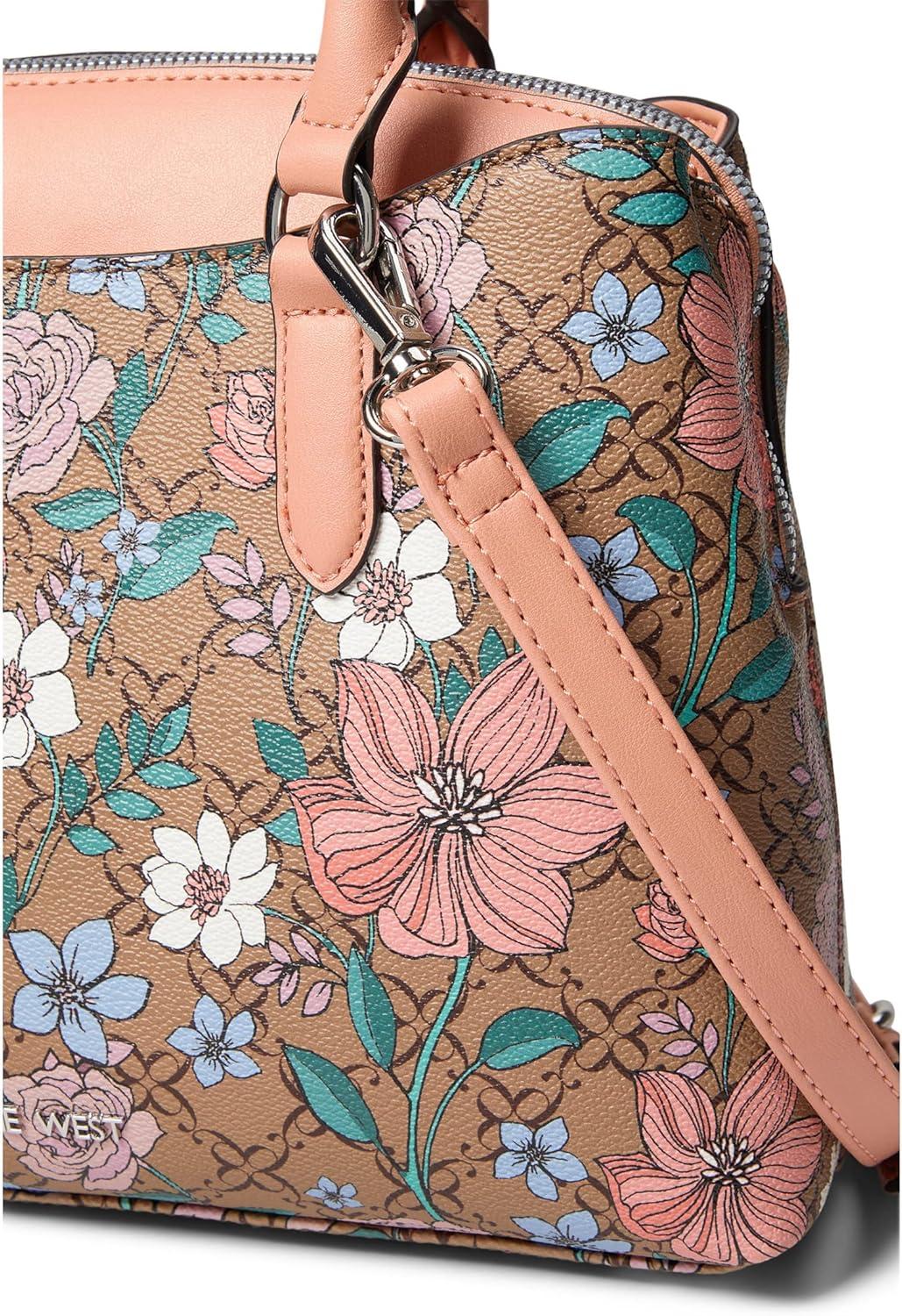 image:imageNine West Galla Dome SatchelMagnolia Logo Floral