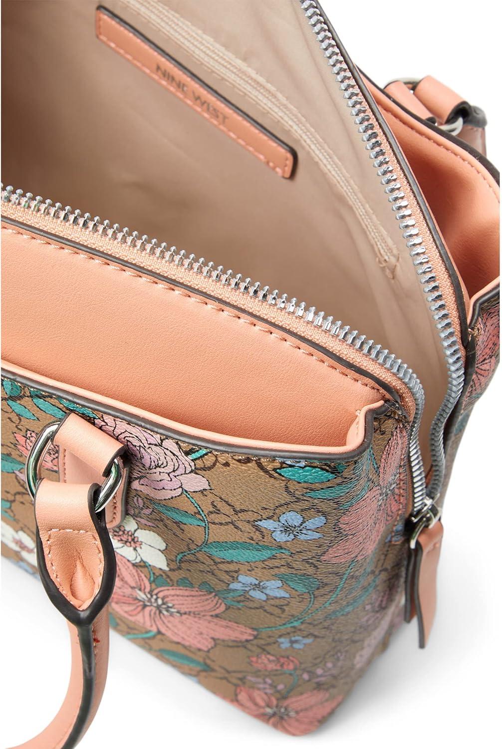 image:imageNine West Galla Dome SatchelMagnolia Logo Floral