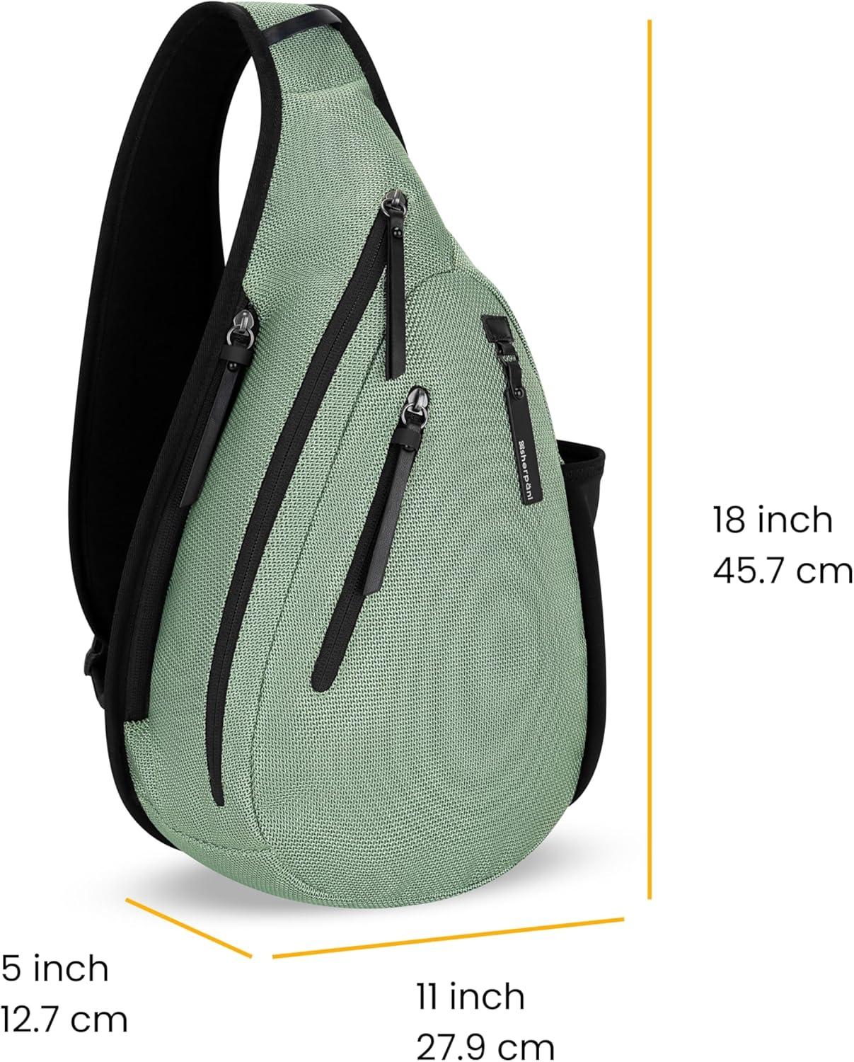 image:imageSherpani Esprit Anti Theft Sling Bag Sling Backpack 10L Travel Bag Crossbody Backpack Travel Gift for Women Fits 10 Inch Tablet MoroccoAloe Mist Signature