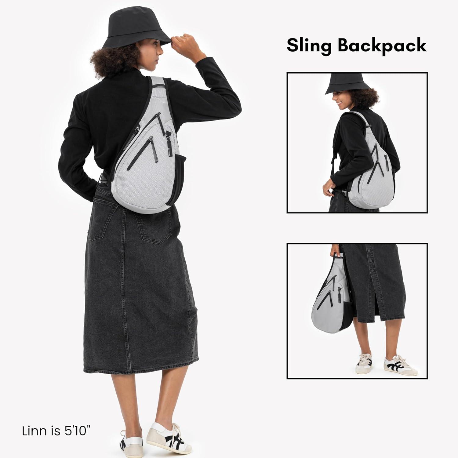 image:imageSherpani Esprit Anti Theft Sling Bag Sling Backpack 10L Travel Bag Crossbody Backpack Travel Gift for Women Fits 10 Inch Tablet MoroccoSterling