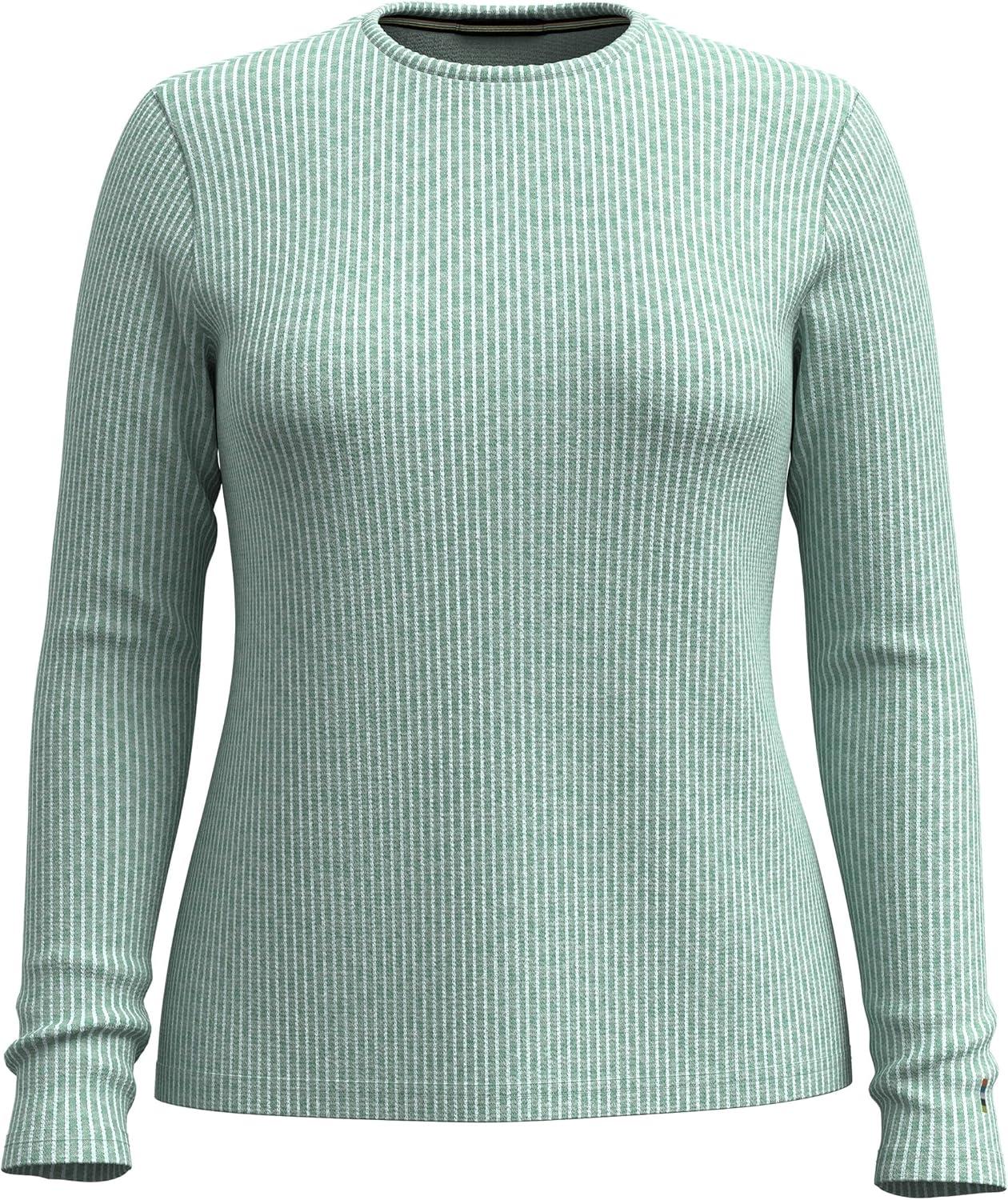 image:imageSmartWool Womens Thermal Merino Rib CrewArctic Green Heather