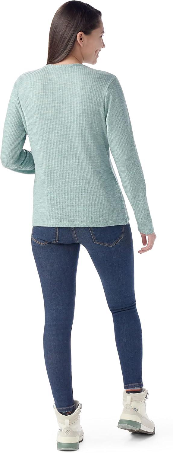 image:imageSmartWool Womens Thermal Merino Rib CrewArctic Green Heather