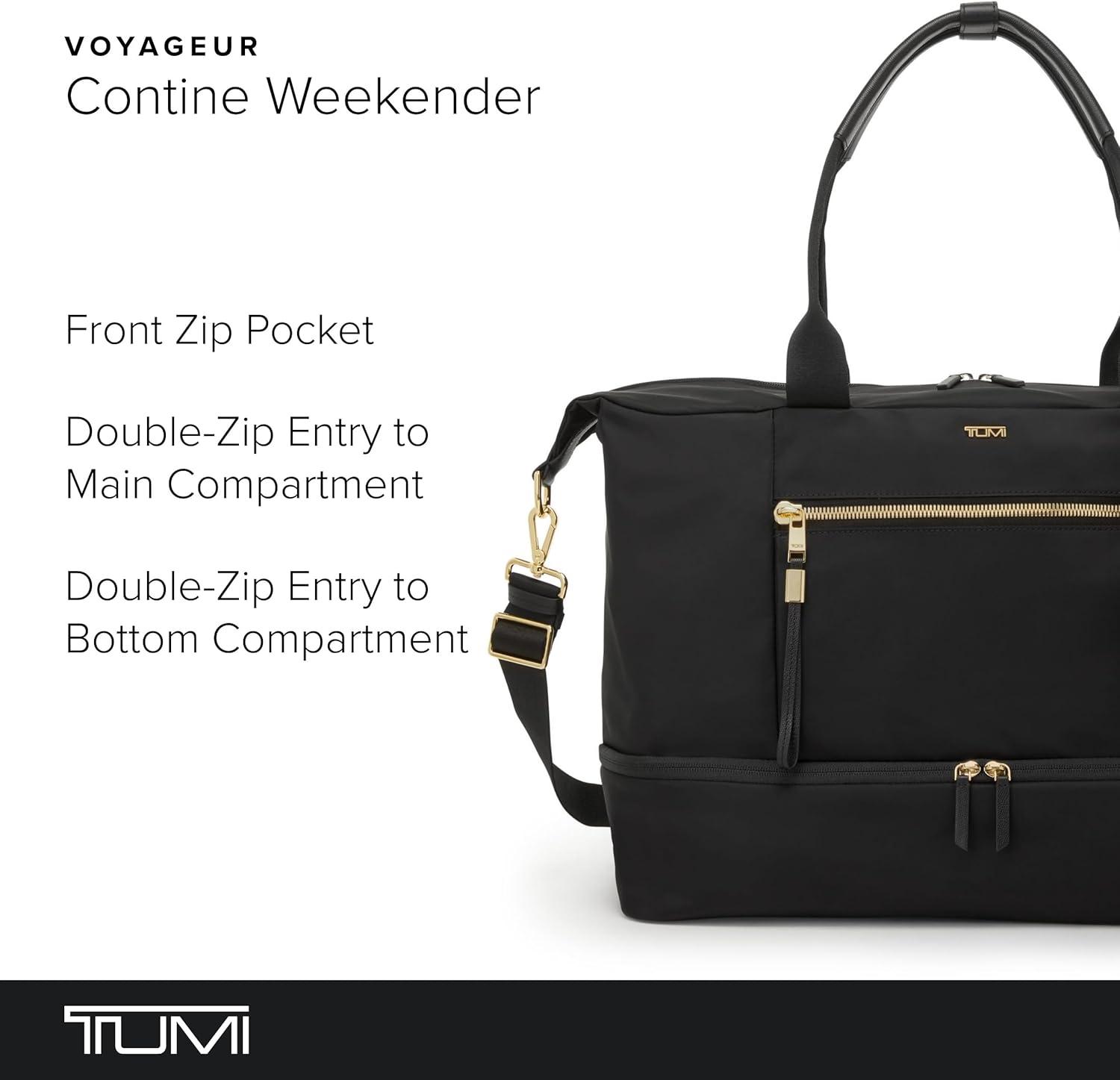 image:imageTUMI Womens Contine WeekenderBlack Gold Hardware
