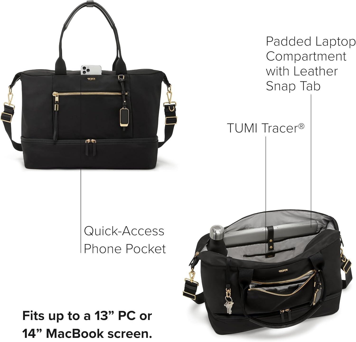 image:imageTUMI Womens Contine WeekenderBlack Gold Hardware