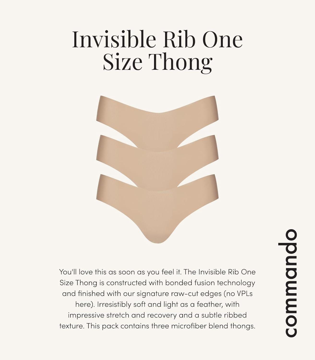 image:imagecommando womens 3 Pack Invisible ThongBeige