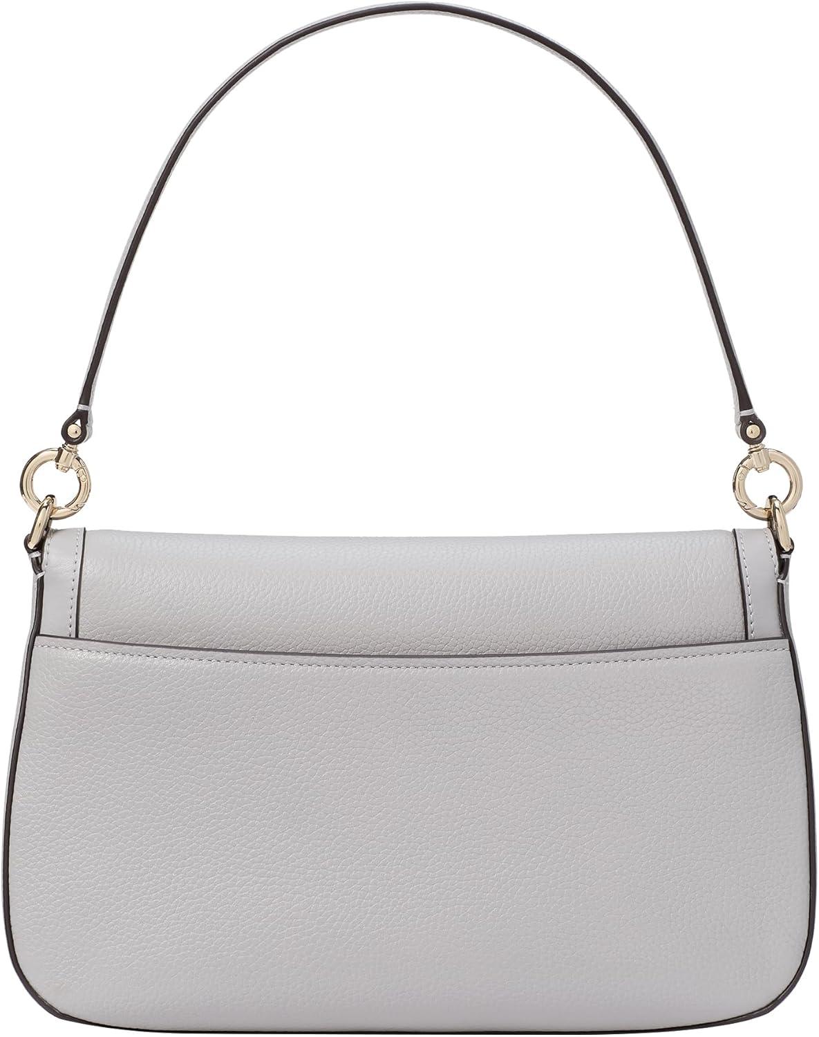 image:imagekate spade new york womens Hudson Pebbled Leather Flap Shoulder BagMountain Grey