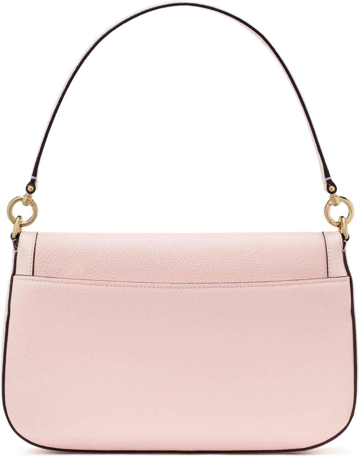 image:imagekate spade new york womens Hudson Pebbled Leather Flap Shoulder BagPastry Pink