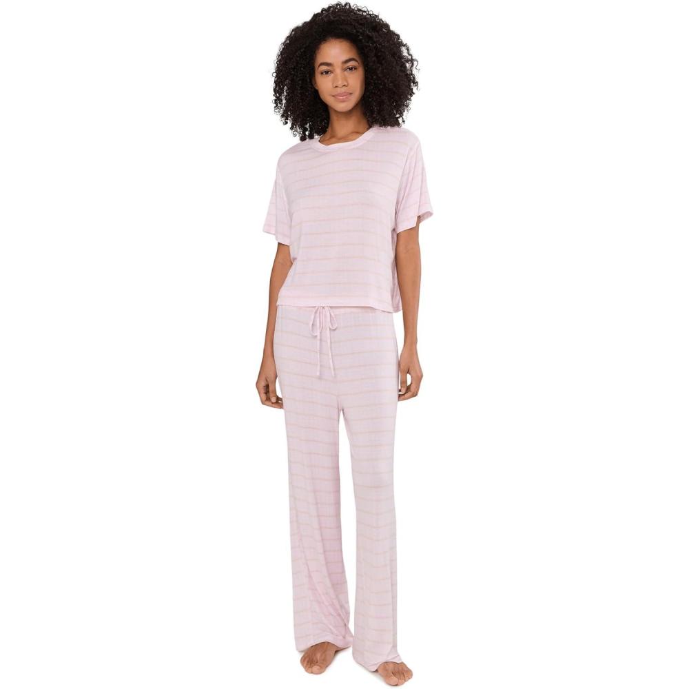 image:imageHoneydew Intimates womens All American Pj SetBallet Pink Houndstooth