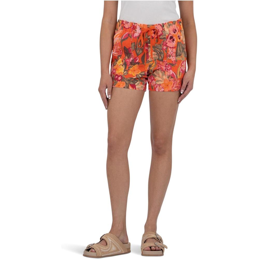 image:imageKUT from The Kloth Womens Katana HighRise Shorts Drawstring with Porkchop PocketsTangerine