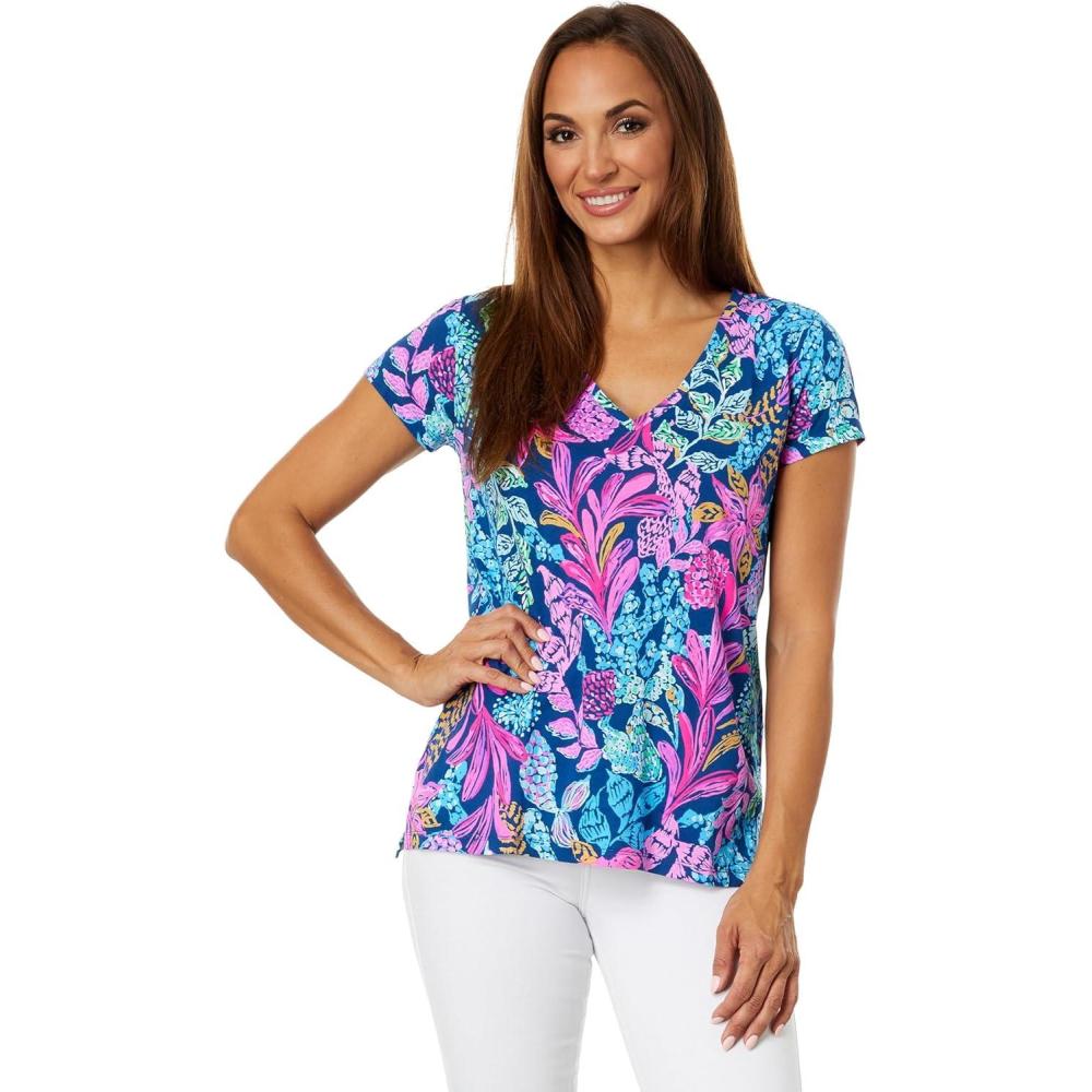 image:imageLilly Pulitzer Womens Meredith TeeAegean Navy Calypso Coast