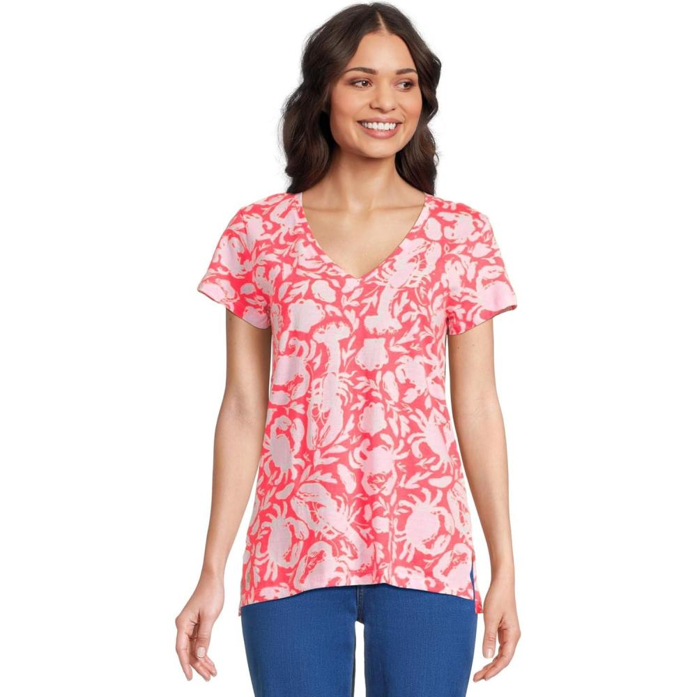 image:imageLilly Pulitzer Womens Meredith TeeCane Coral Crab Collab