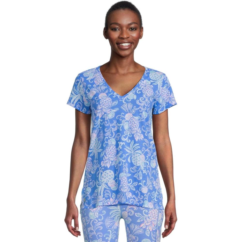 image:imageLilly Pulitzer Womens Meredith TeeSunwashed Blue Citrus Crush
