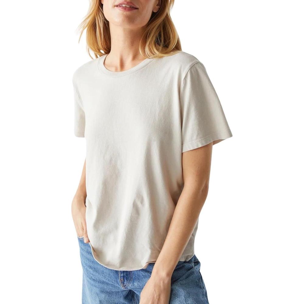 image:imageMichael Stars Womens Becca Short Sleeve Crew Neck TeeCement
