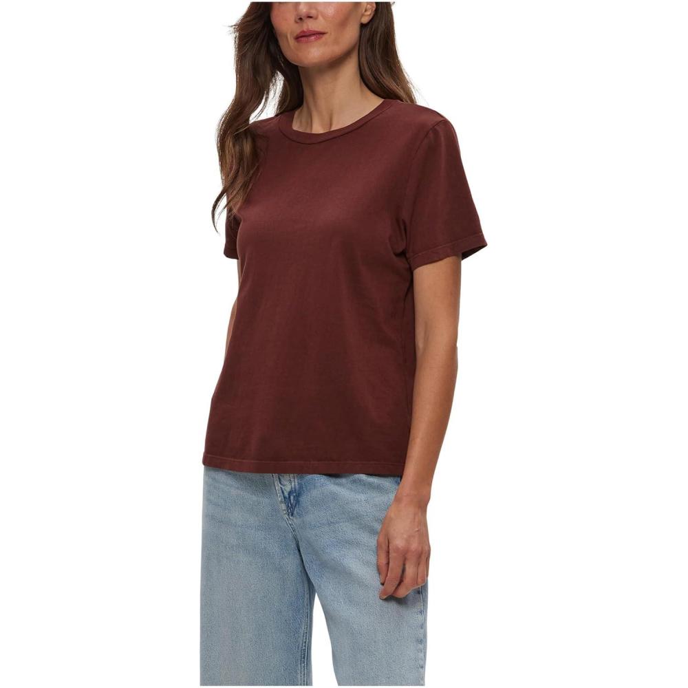 image:imageMichael Stars Womens Becca Short Sleeve Crew Neck TeeEspresso