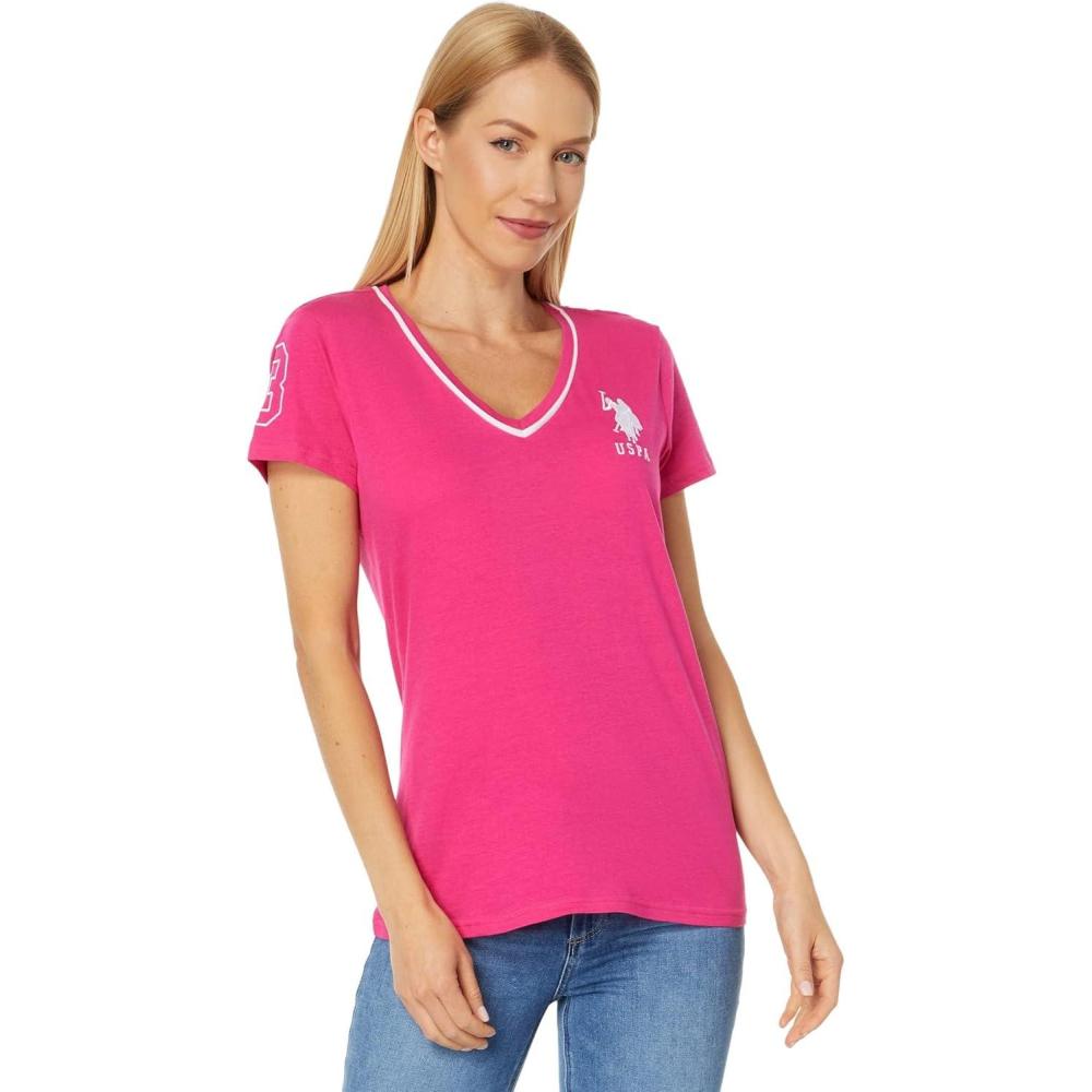 image:imageNeon VNeck Tee by US Polo AssnBeetroot Purple