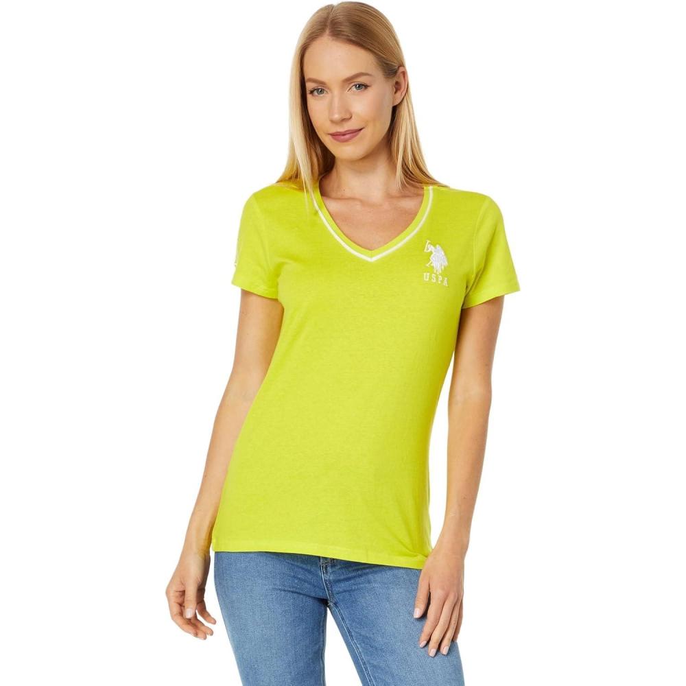 image:imageNeon VNeck Tee by US Polo AssnElectric Green