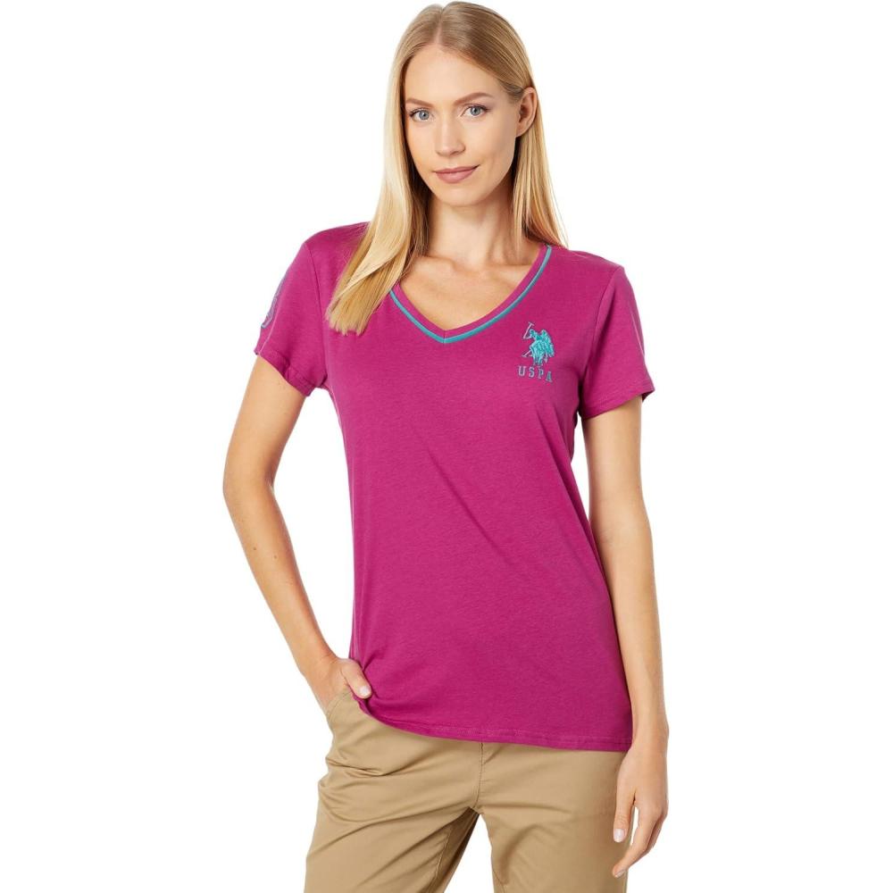 image:imageNeon VNeck Tee by US Polo AssnHillsdale Fuchsia