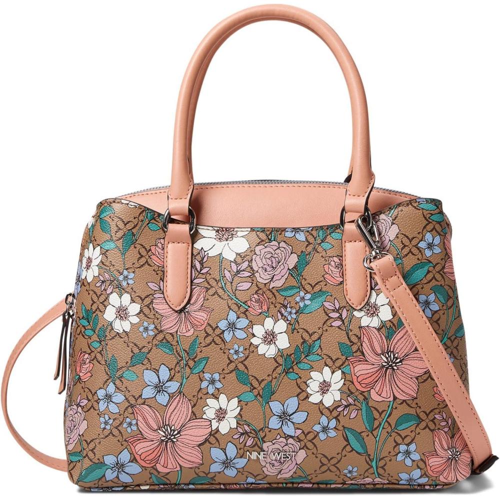image:imageNine West Galla Dome SatchelMagnolia Logo Floral