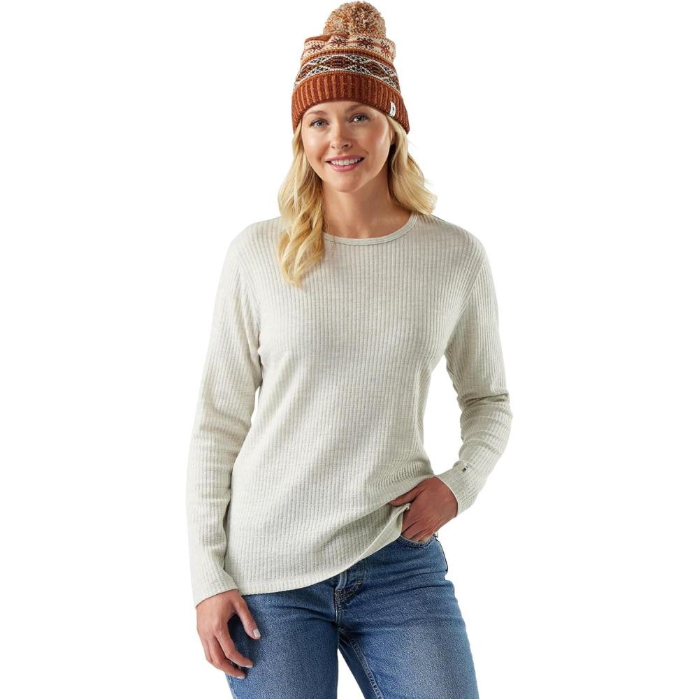 image:imageSmartWool Womens Thermal Merino Rib CrewAsh Heather