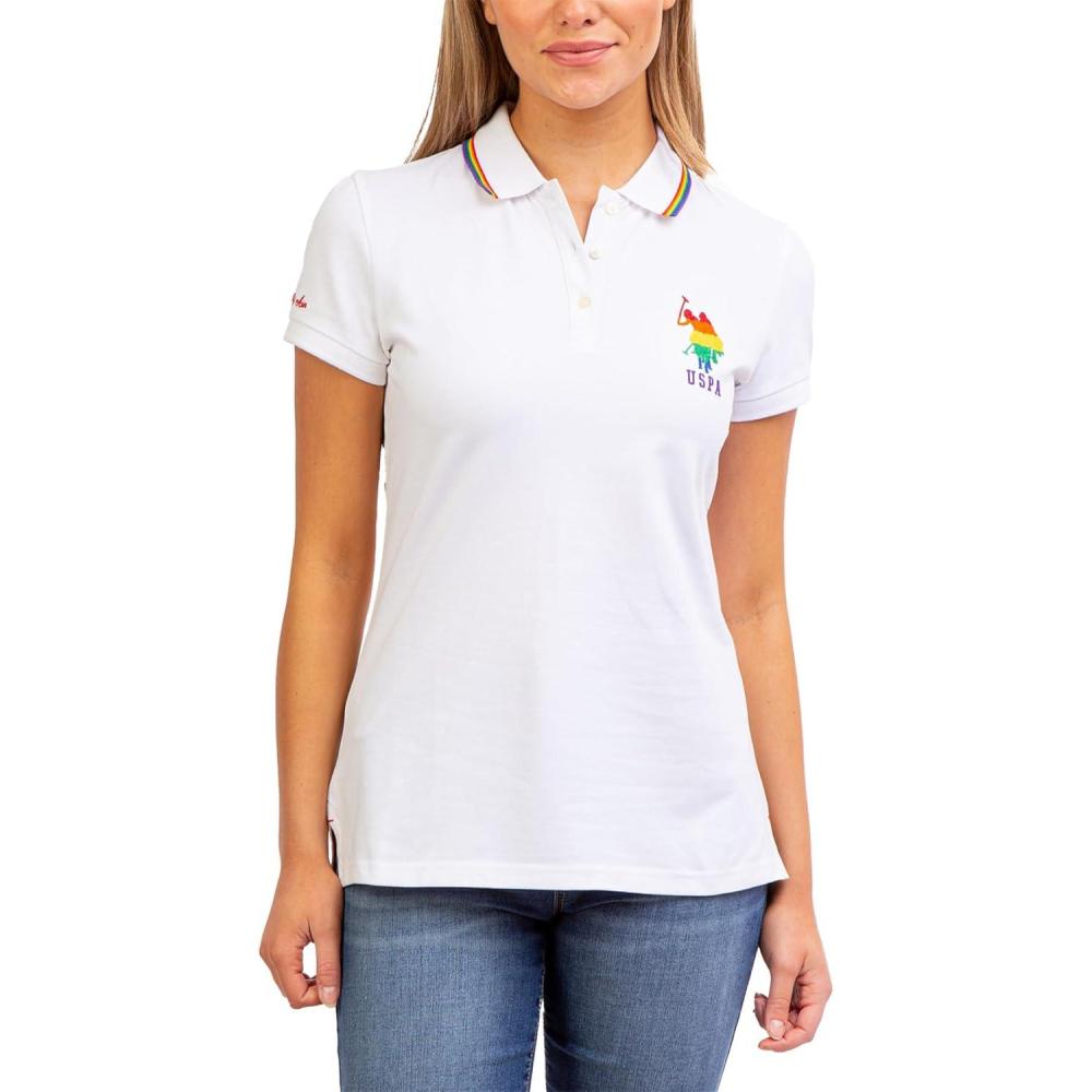 image:imageUS POLO ASSN USPA Pride Polo Shirt White 2XL