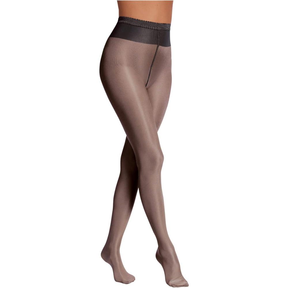 image:imageWolford Neon 40 Denier Tights Pantyhose for Women Semi Sheer Brilliant Shine Soft Logo Waistband Invisible Reinforced ToeAnthraciteblack