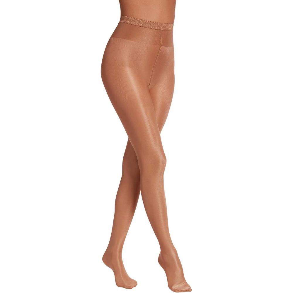 image:imageWolford Neon 40 Denier Tights Pantyhose for Women Semi Sheer Brilliant Shine Soft Logo Waistband Invisible Reinforced ToeGobi