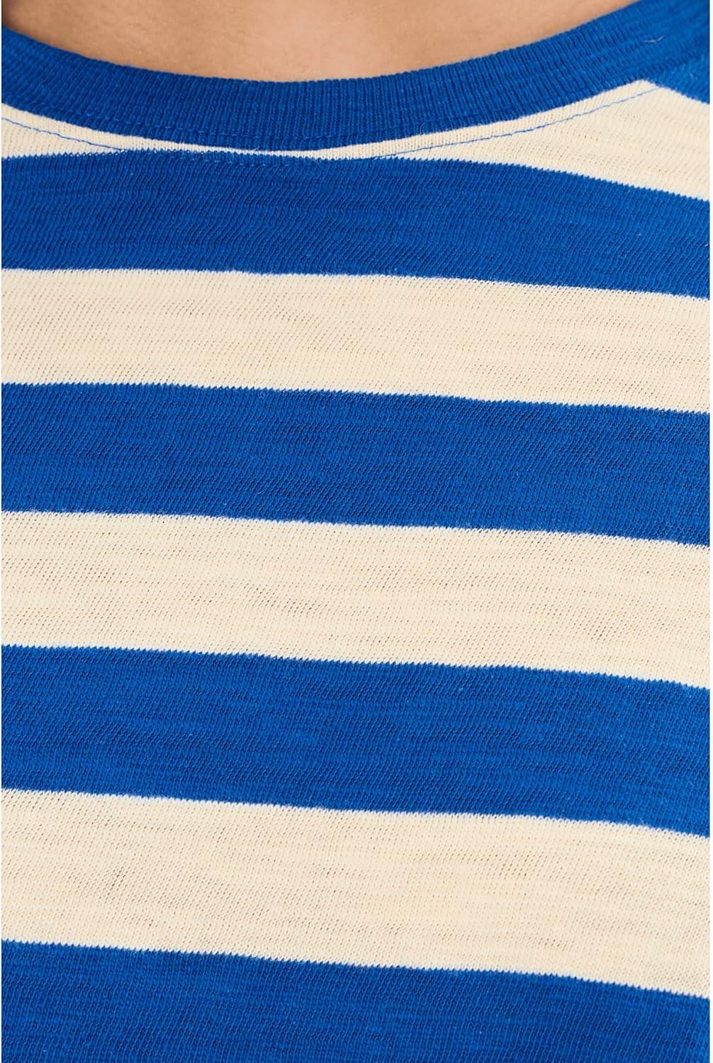 image:imageFaherty Womens Sunwashed Slub Long Sleeve Retro TeeSea Stripe