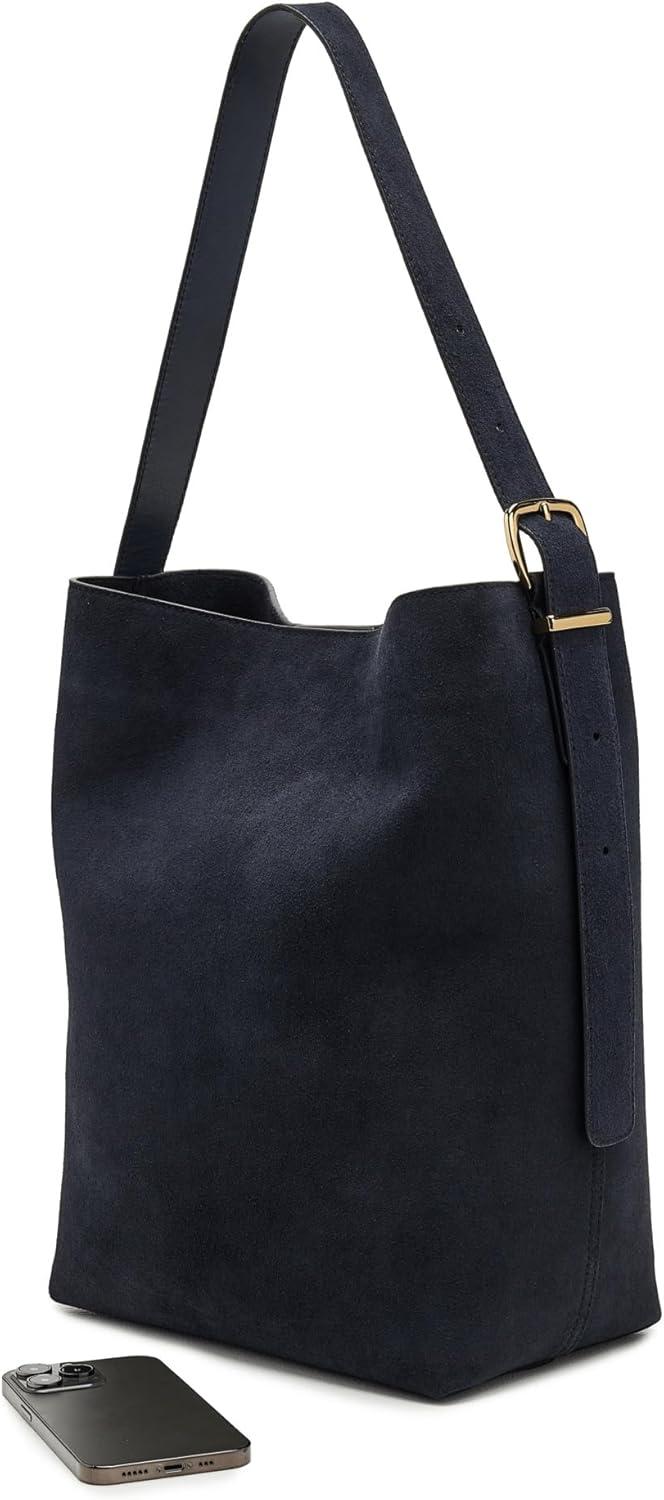 image:imageMadewell Women The Essential Bucket Tote in Suede Juniper Berry One Size