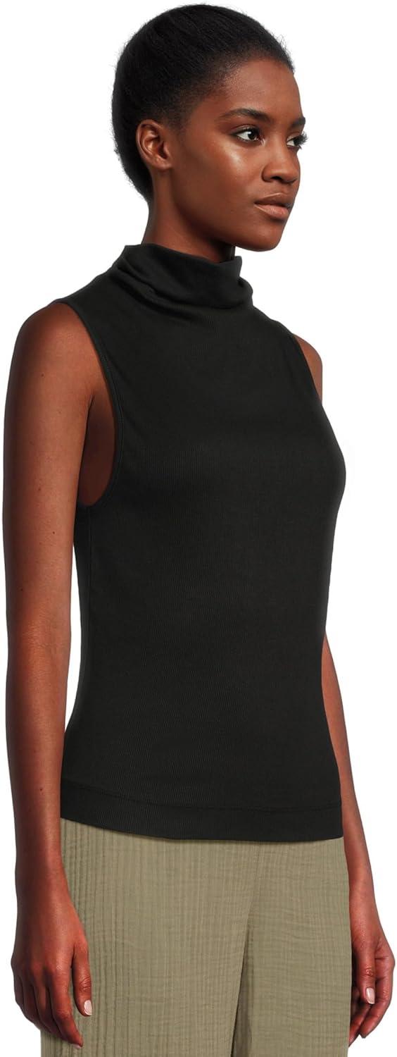 image:imageMichael Stars Womens Chiara Drape Neck TankBlack