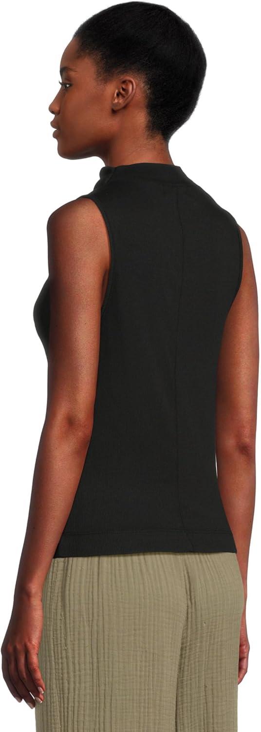 image:imageMichael Stars Womens Chiara Drape Neck TankBlack