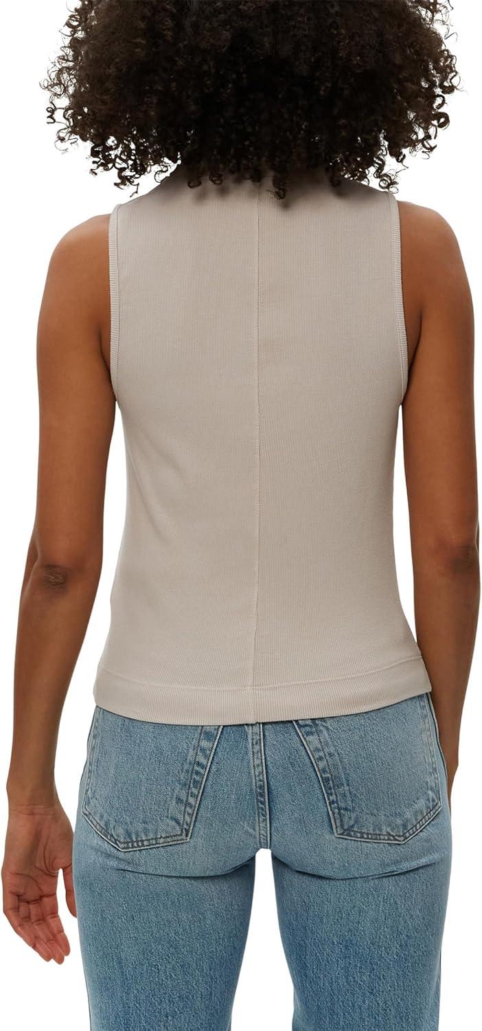 image:imageMichael Stars Womens Chiara Drape Neck TankCement