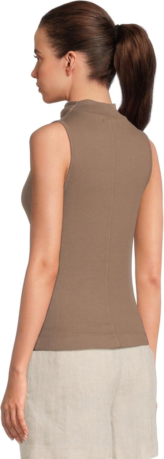 image:imageMichael Stars Womens Chiara Drape Neck TankCobblestone