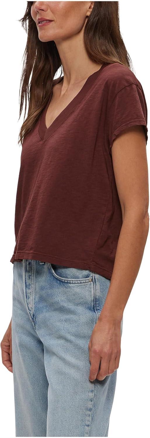 image:imageMichael Stars Womens Harlan Cropped VNeck TeeEspresso