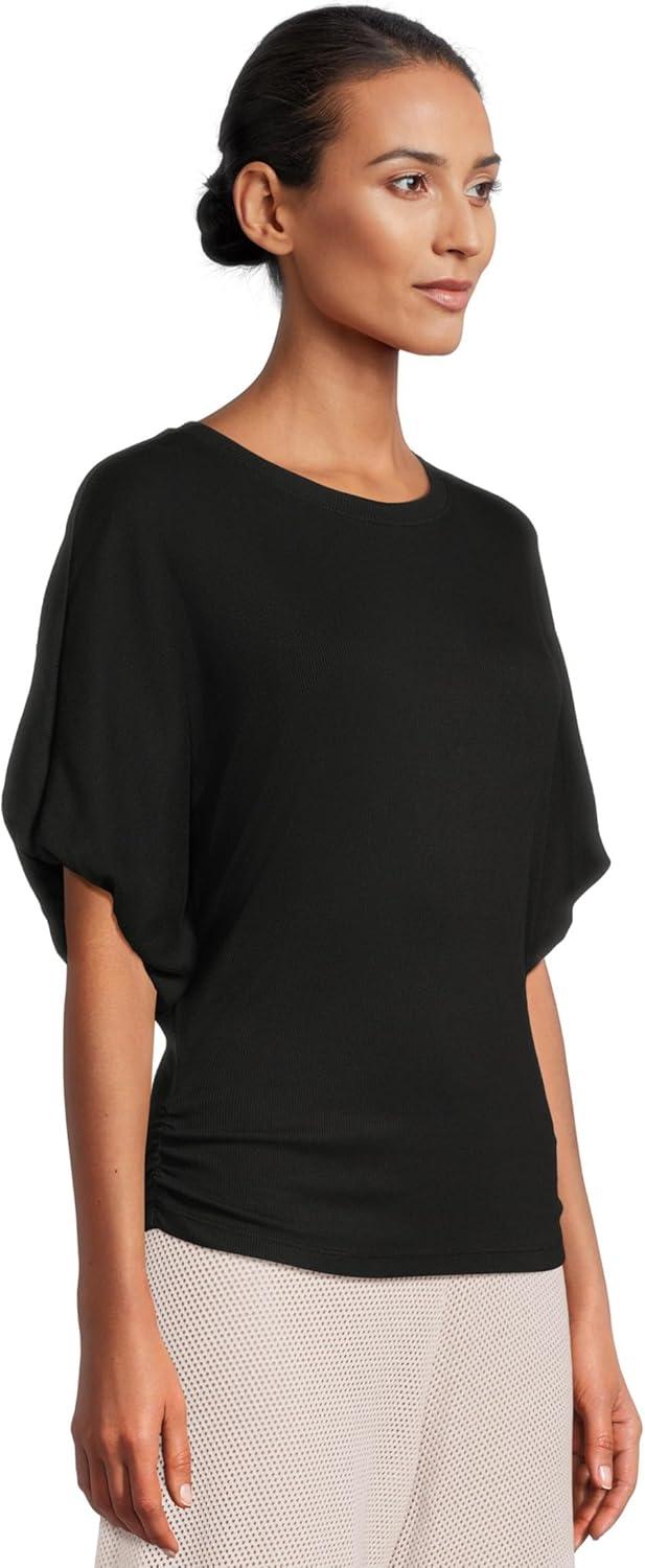 image:imageMichael Stars Womens Vicky Scoop Neck Balloon Sleeve TeeBlack