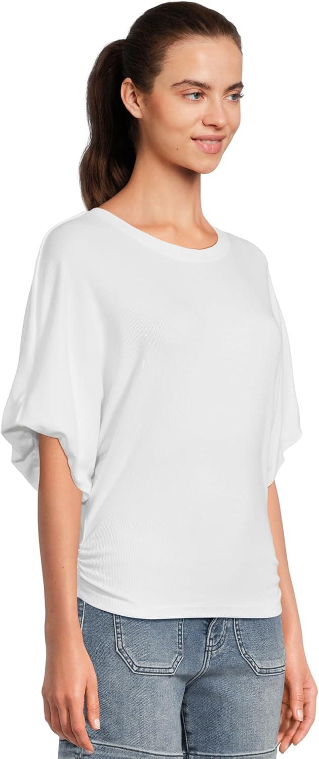 image:imageMichael Stars Womens Vicky Scoop Neck Balloon Sleeve TeeWhite
