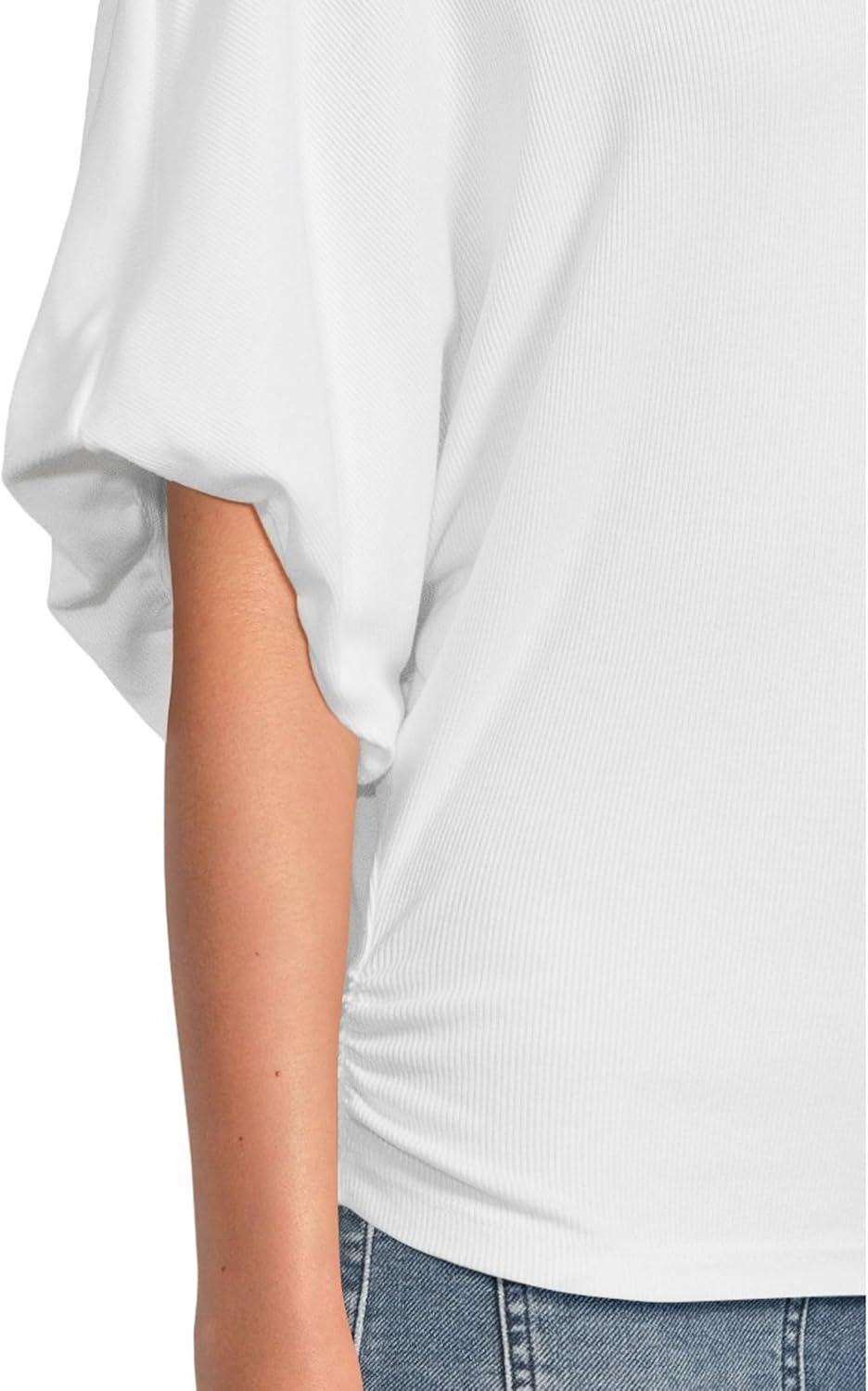 image:imageMichael Stars Womens Vicky Scoop Neck Balloon Sleeve TeeWhite