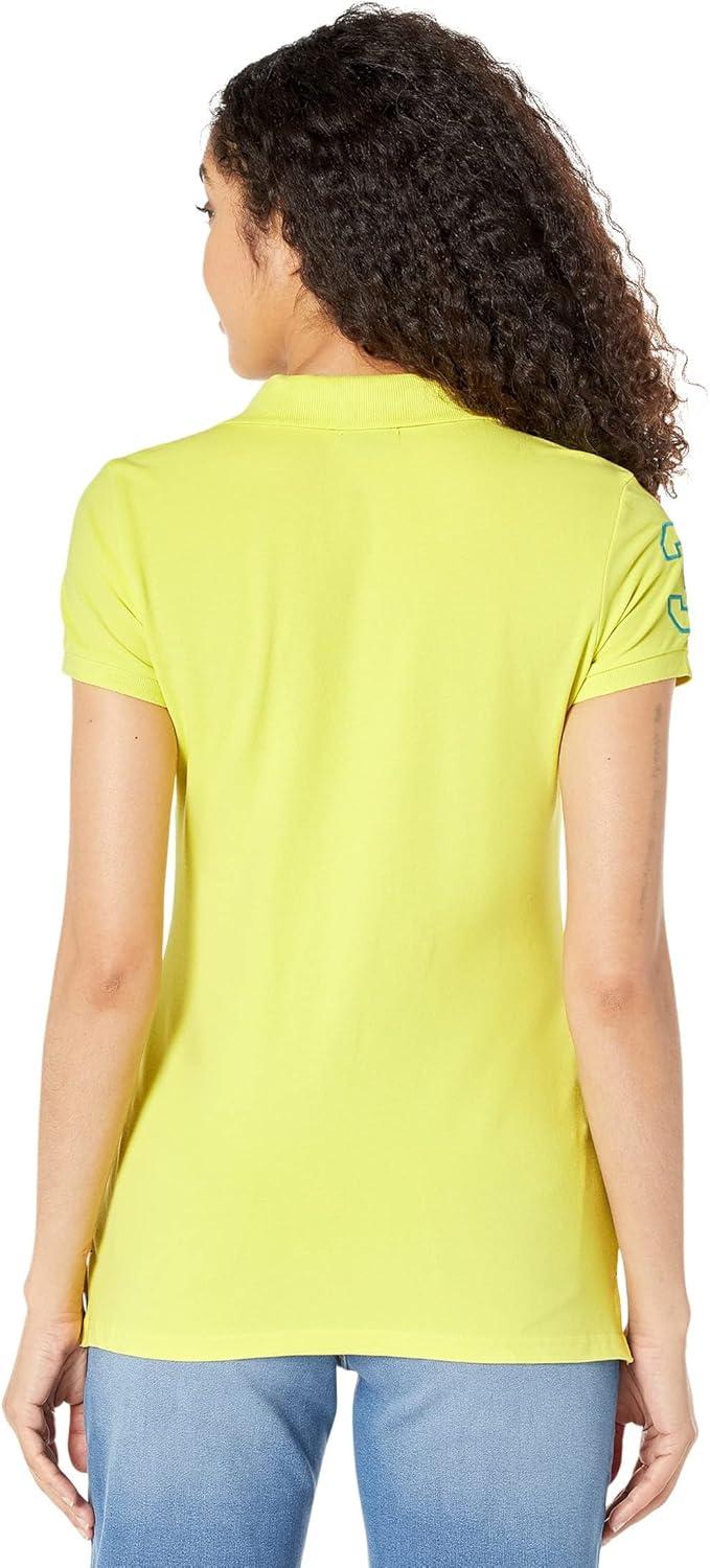 image:imageUS Polo Assn Juniors Neon Logos Short Sleeve Polo ShirtLemon Tonic