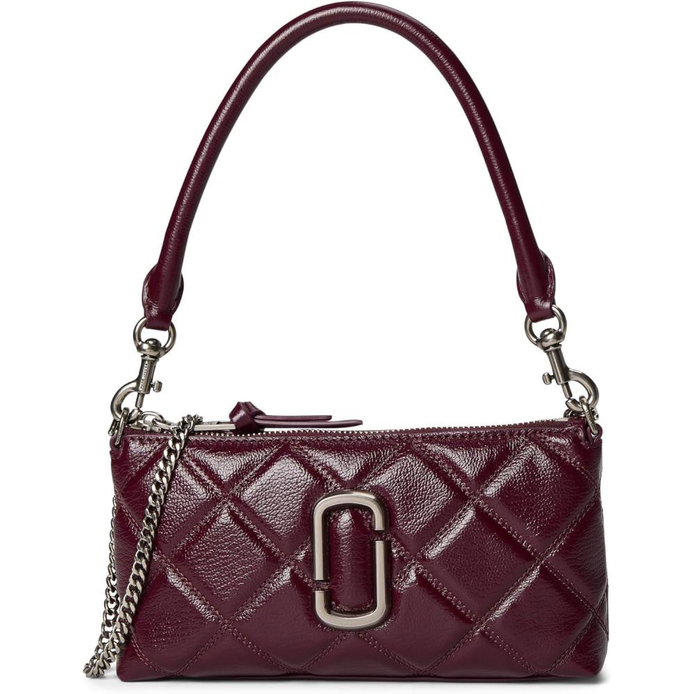 image:imageMarc Jacobs Womens The Quilted Leather Snapshot Pochette Dark Plum One Size