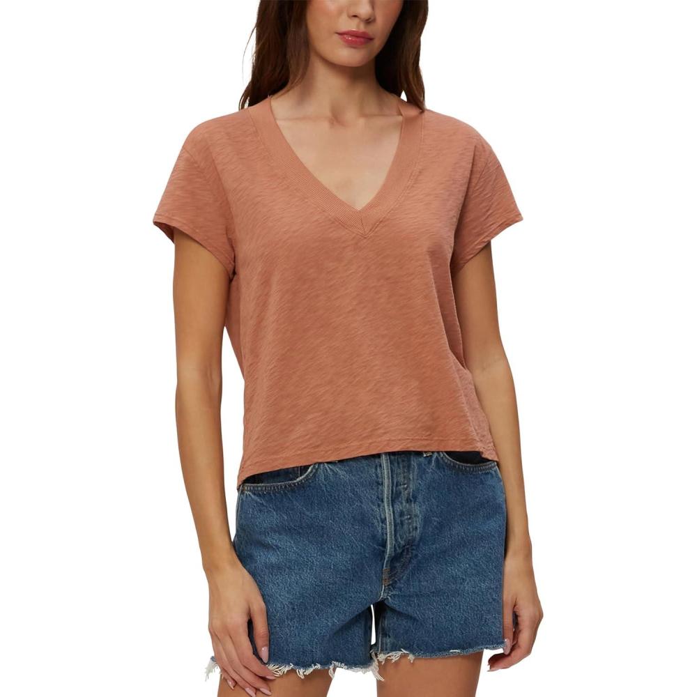 image:imageMichael Stars Womens Harlan Cropped VNeck TeeTerra