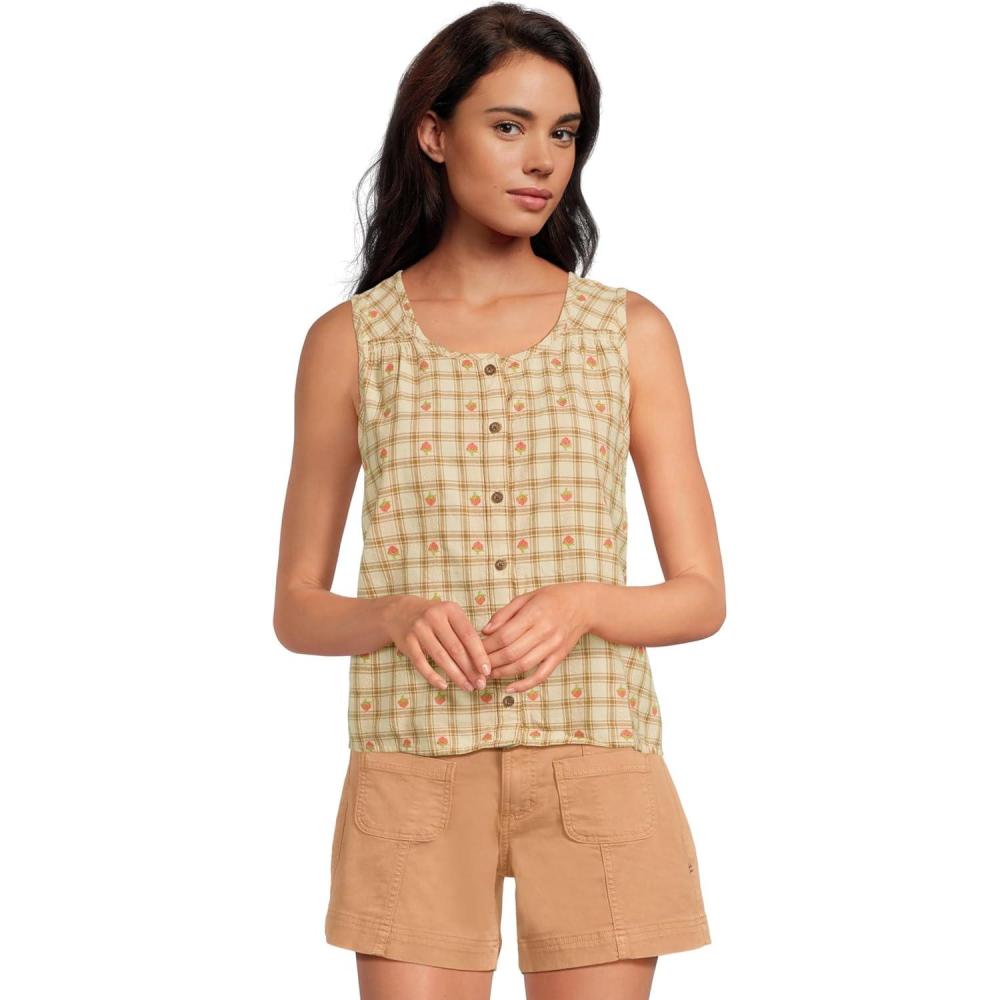 image:imageToadampCo Womens Manzana Button Front TankBarley Strawberry
