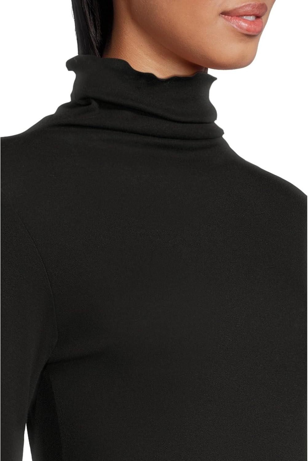 image:imageElliott Lauren Womens Layering Long Sleeve Turtle Neck Knit TopBlack
