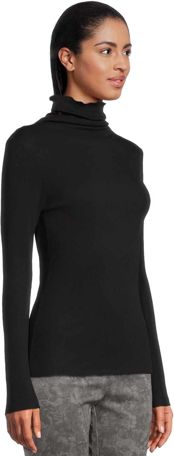 image:imageElliott Lauren Womens Layering Long Sleeve Turtle Neck Knit TopBlack