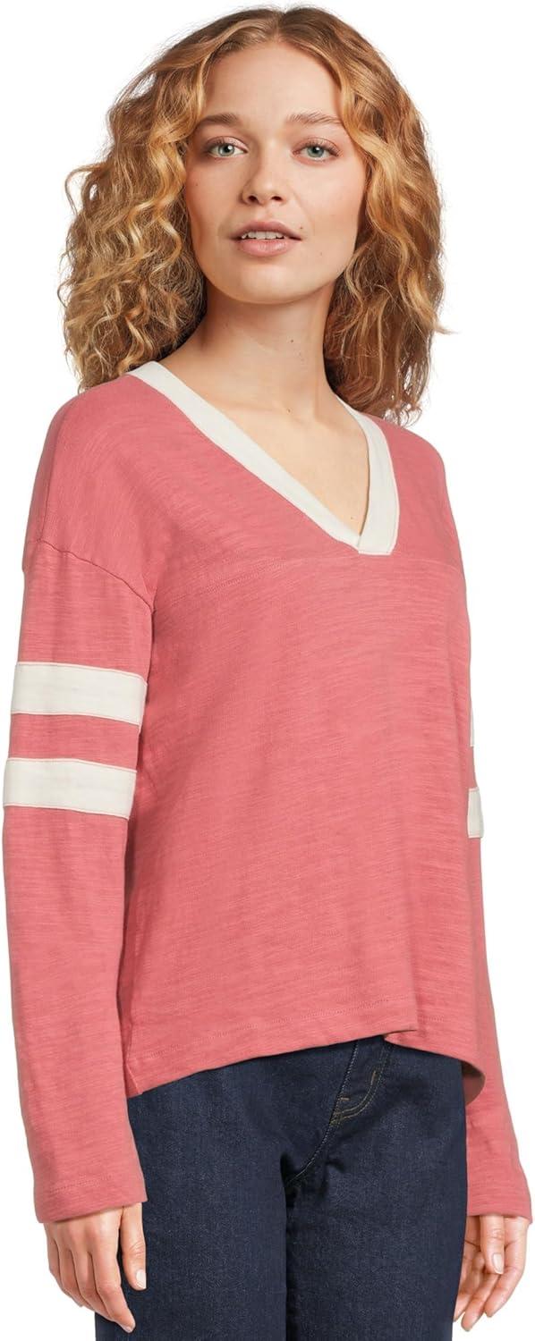 image:imageFaherty Womens Sunwashed Slub VNeckBaroque Rose