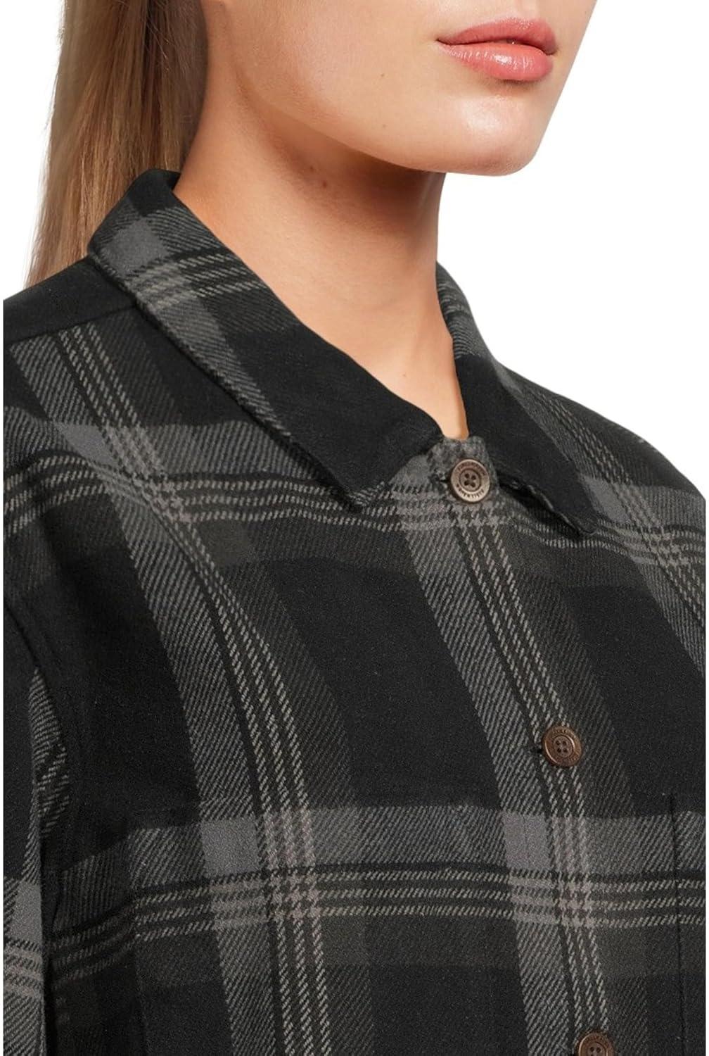 image:imageFjllrven Womens Singi Flannel Overshirt WBlackiron Grey