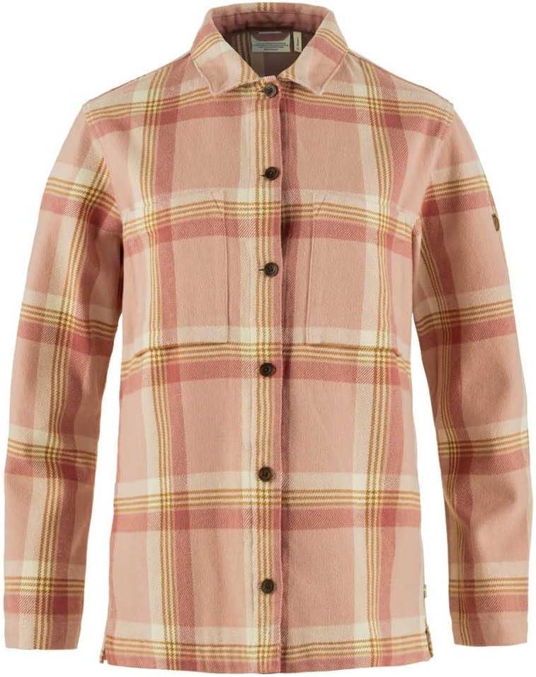 image:imageFjllrven Womens Singi Flannel Overshirt WChalk Rosedusty Rose