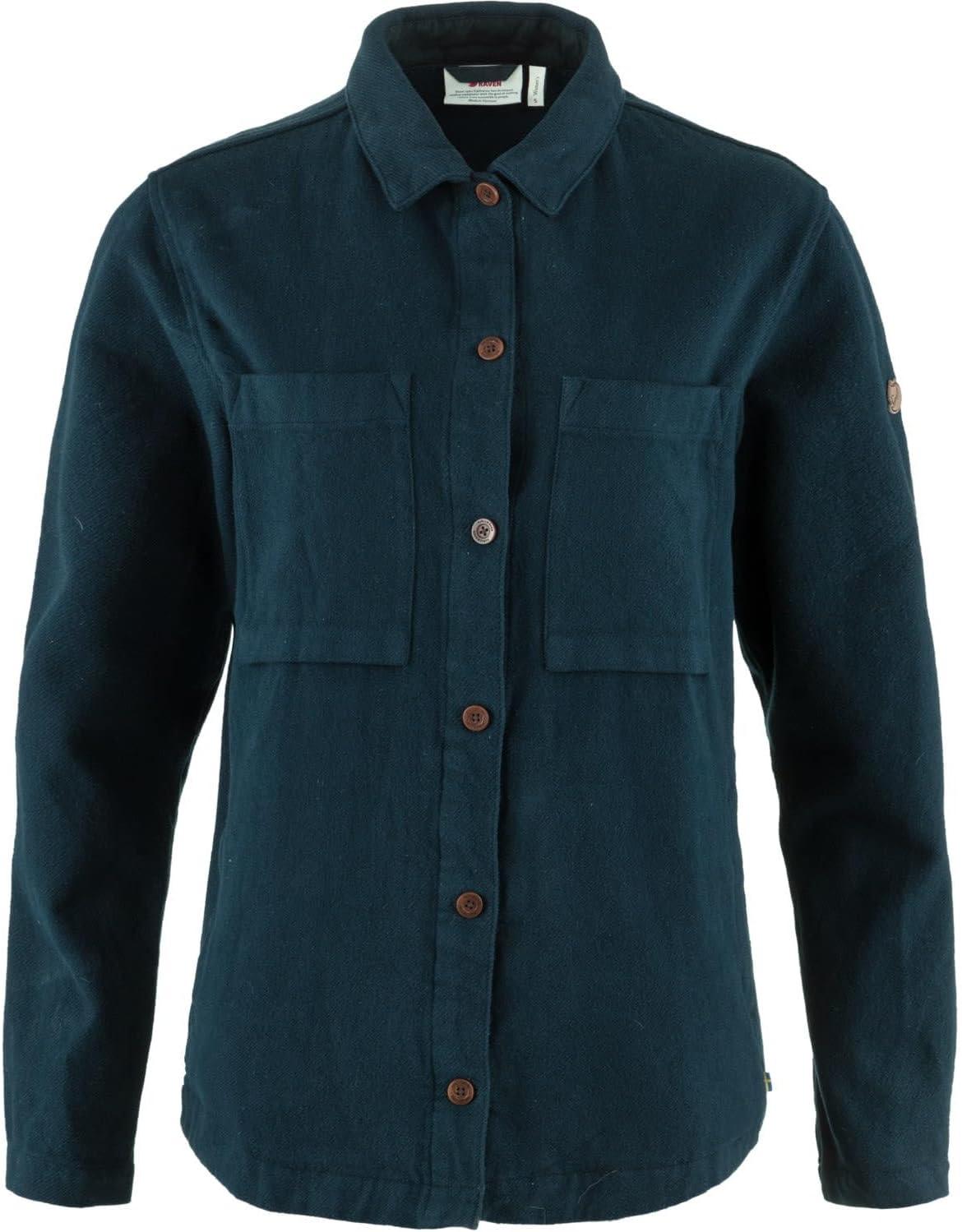 image:imageFjllrven Womens Singi Flannel Overshirt WDark Navy